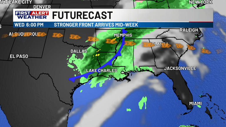 First alert forecast: Mostly cloudy Tuesday for SWLA, ahead of strong ...