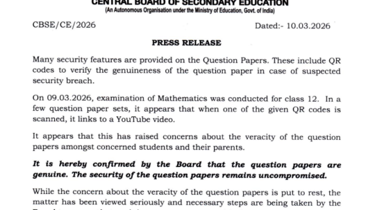 CBSE class 12 maths paper goes viral after QR code leads to a prank ...