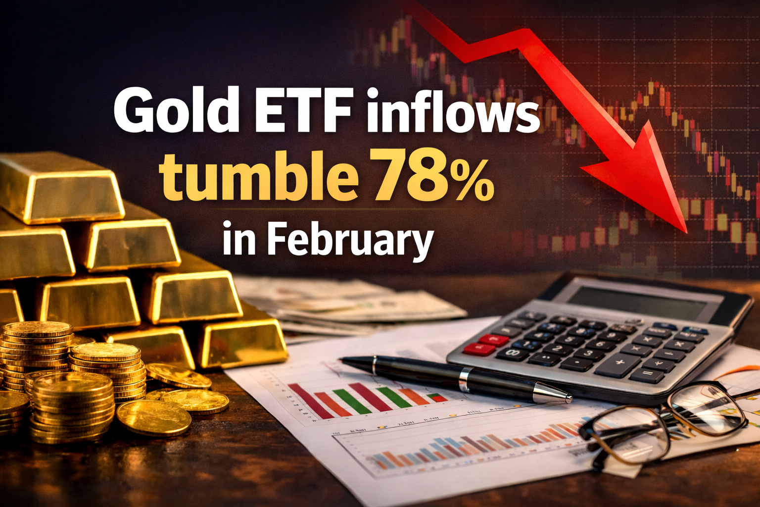 Gold ETF inflows tumble 78% MoM to Rs 5,254 crore in February