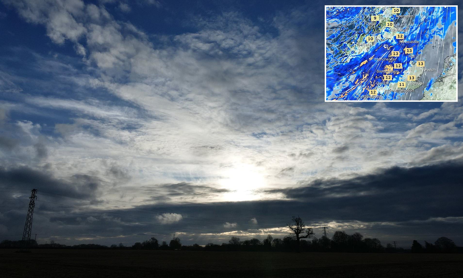 Winter bites back with snow and stormy 60mph winds set to hit Britain ...