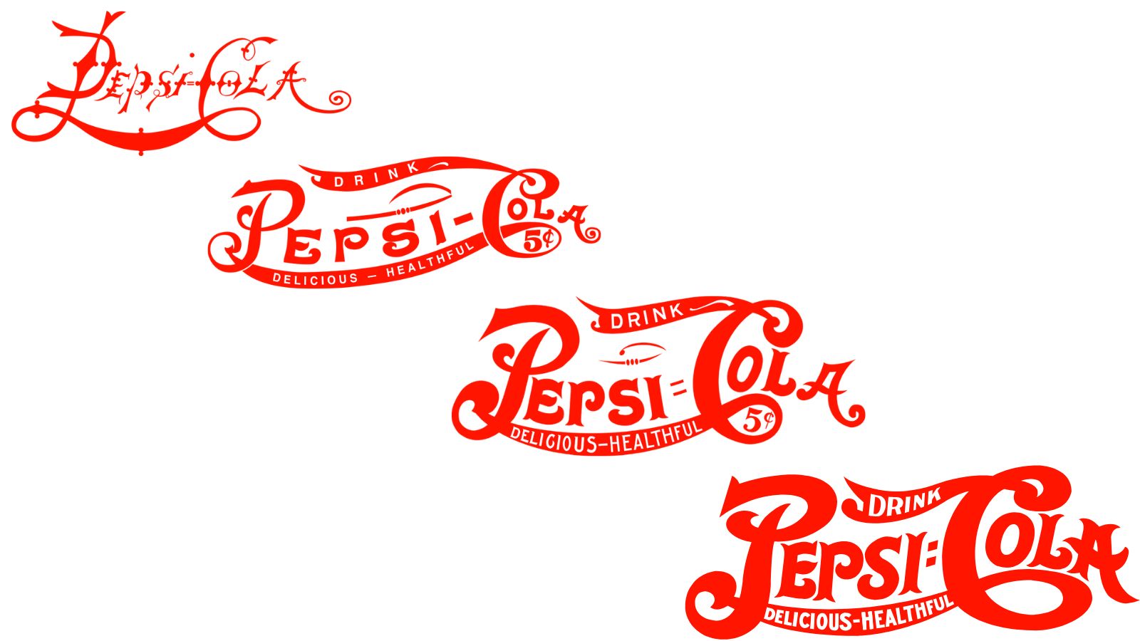 Evolution of Pepsi logos 1989-1906