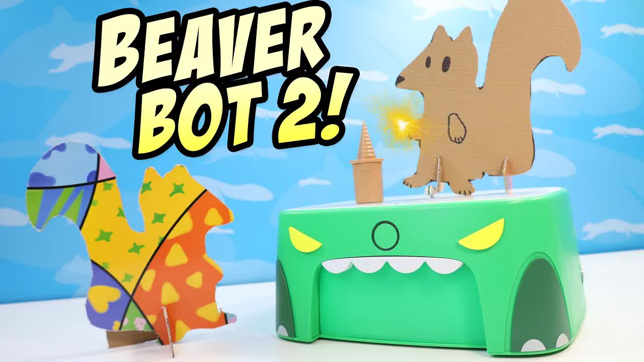 BeaverBot 2 cardboard cutting tool dinosaur crafting squirrels review!