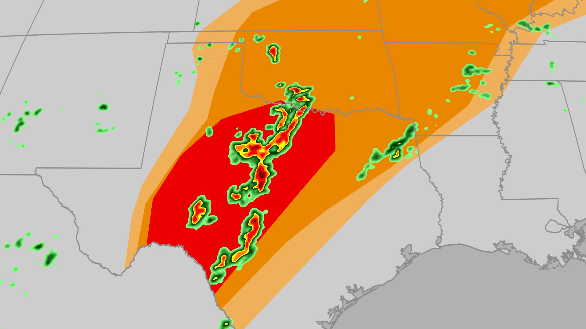 Severe weather outbreak likely across South Tuesday