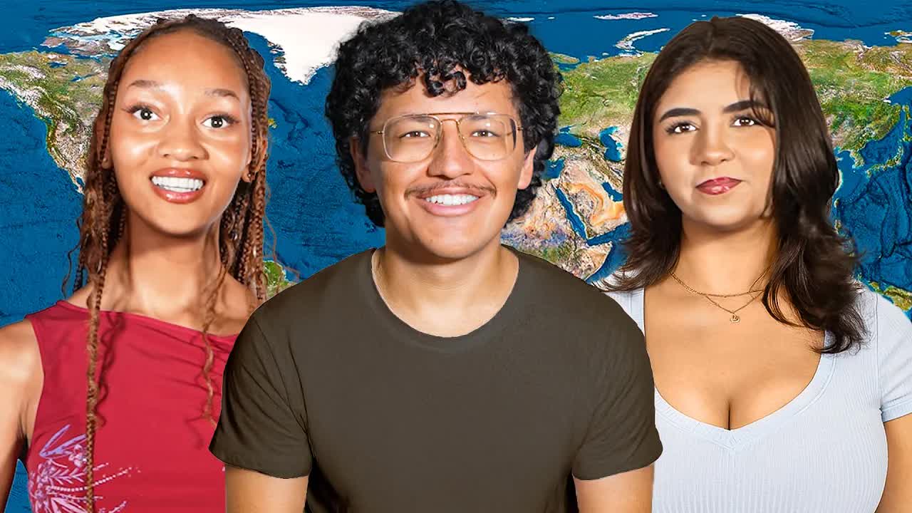 Blindfolded geography genius labels world map!