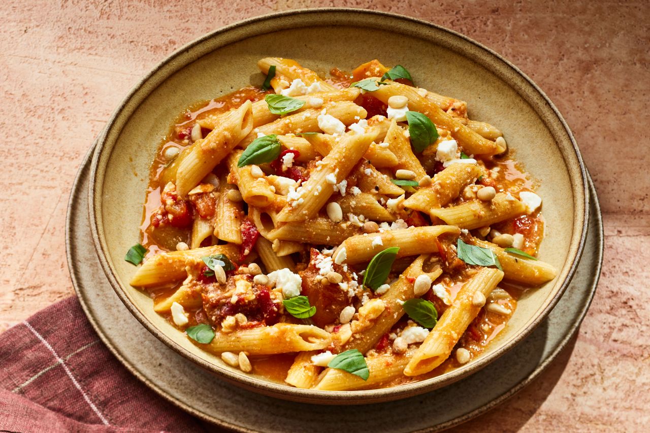Southern Living Tomato-Feta Penne with Pimientos