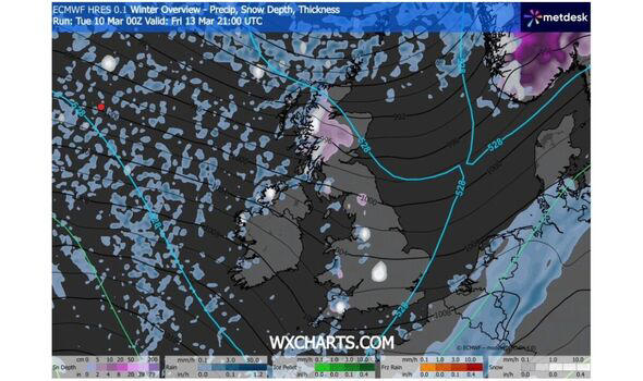 UK weather maps show 45-hour snow blitz as far south as Devon and Cornwall