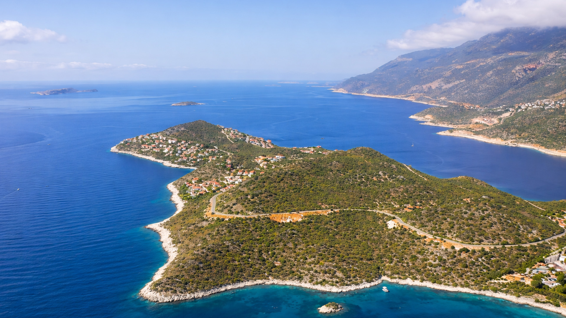 Why do villages appear along this coastline?