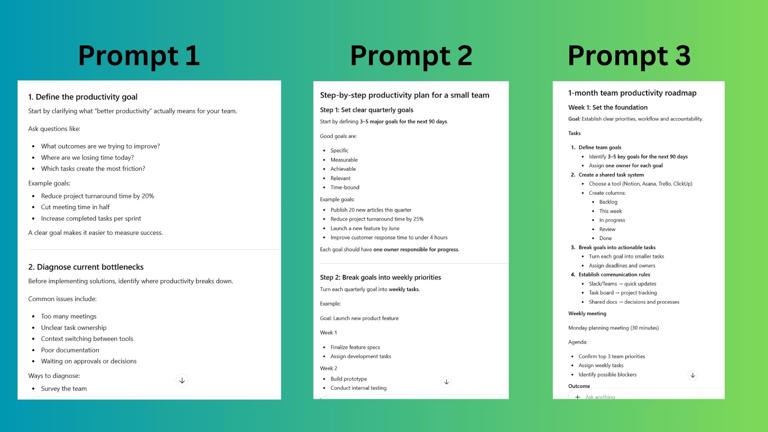 I tried the '3-prompt rule' with ChatGPT — the results got dramatically ...