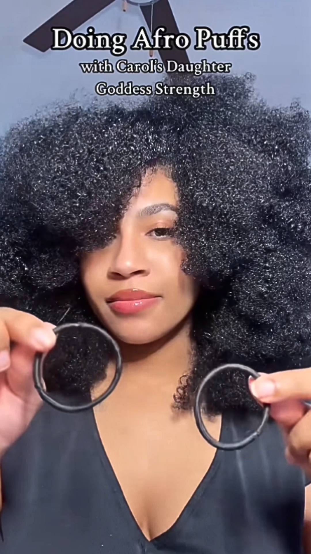 Easy two afro puff hairstyle routine