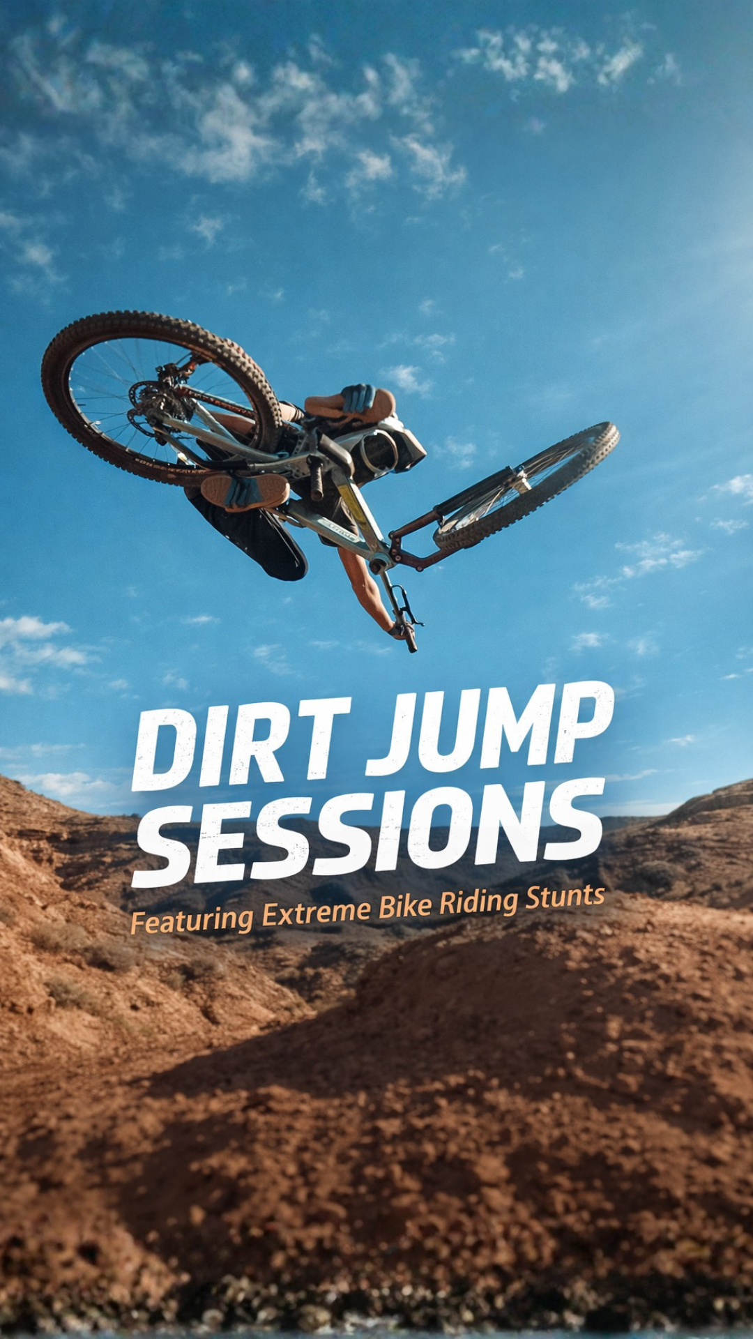Dirt jump sessions featuring extreme bike riding stunts