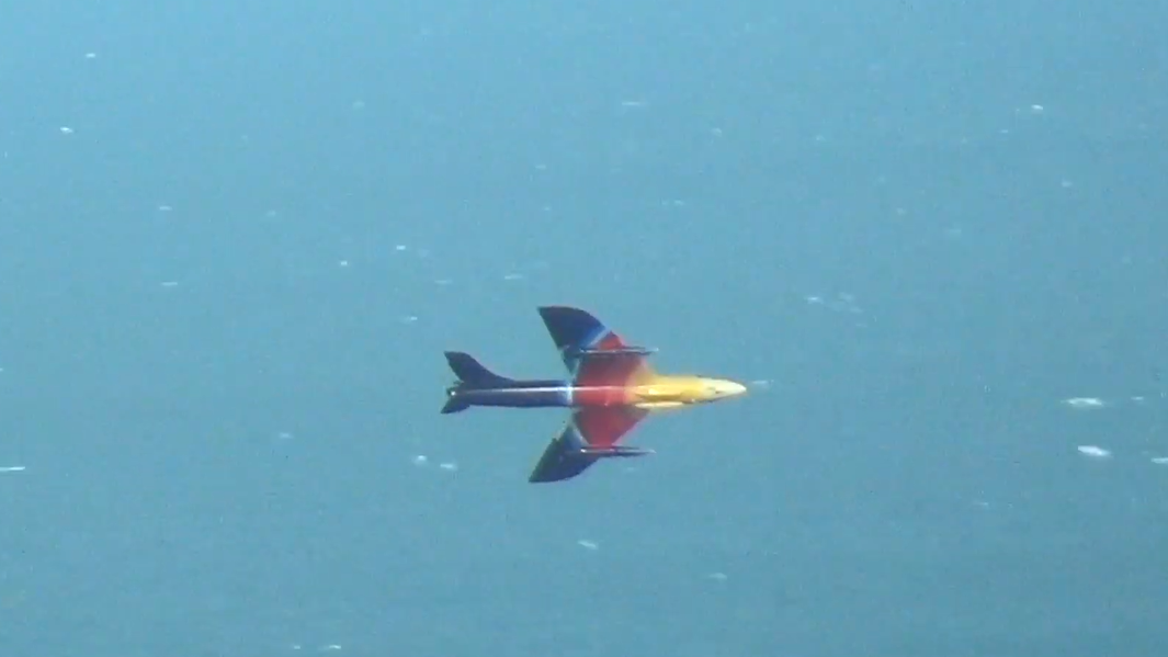 Watch this shockingly painted jet rip over the coastline