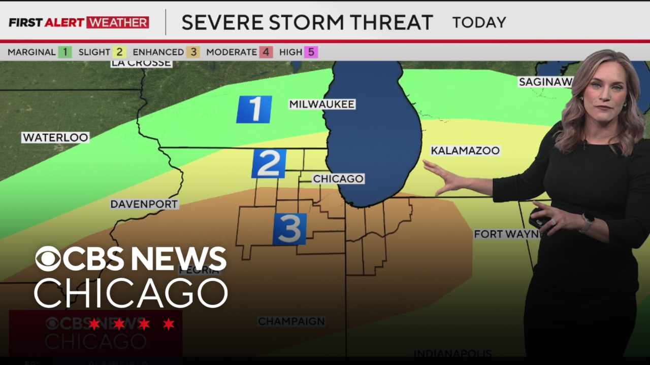 Severe storms in Chicago on Tuesday afternoon