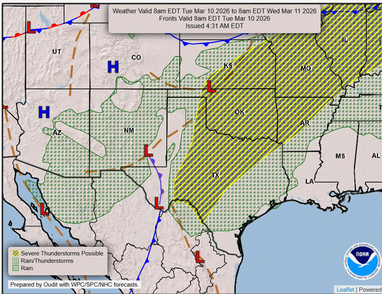 Storms could turn severe in Central Texas midweek. Here's a time of ...