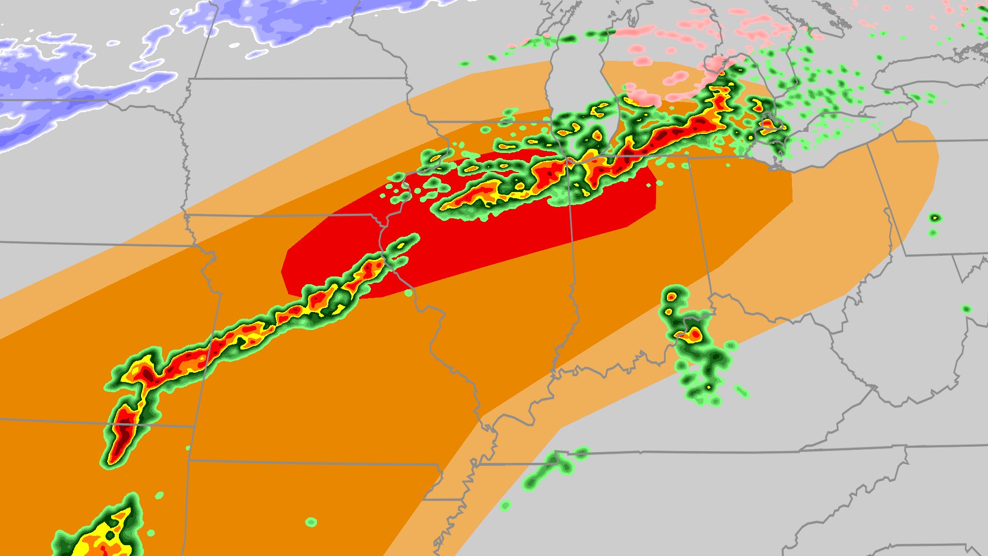 Severe weather outbreak, including tornadoes, likely