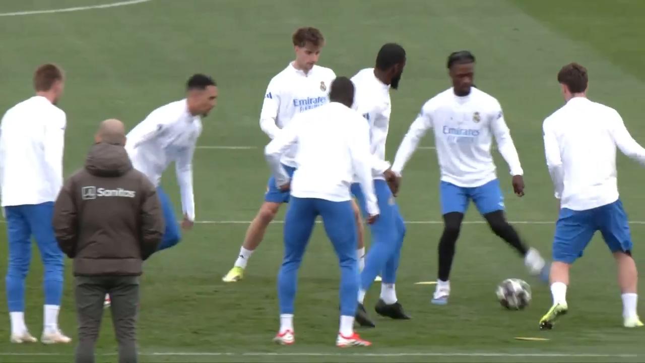 Real Madrid train ahead of UCL R16 first leg against Manchester City
