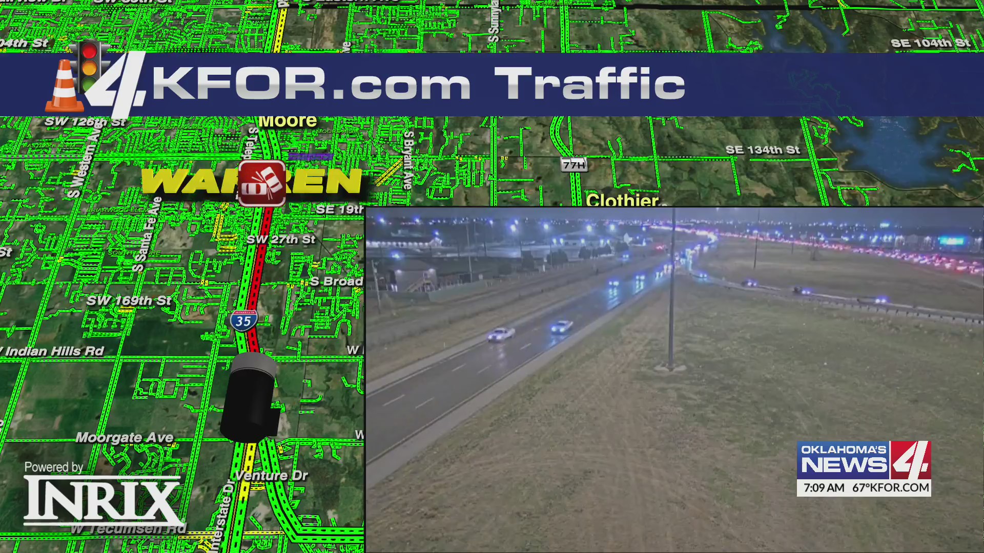 Crash causes backup northbound on I-35 in Norman