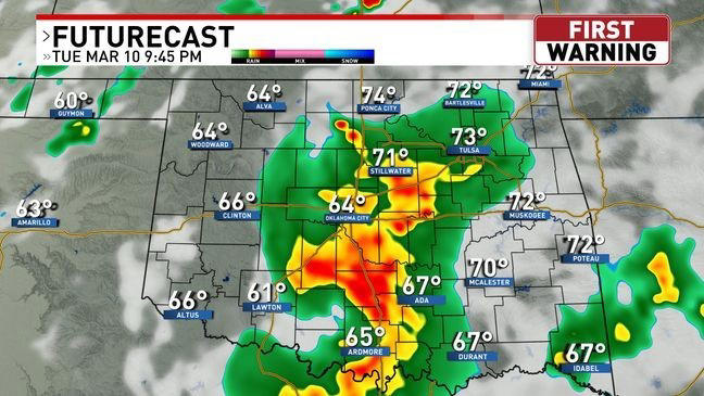 Severe weather returns to Oklahoma Tuesday