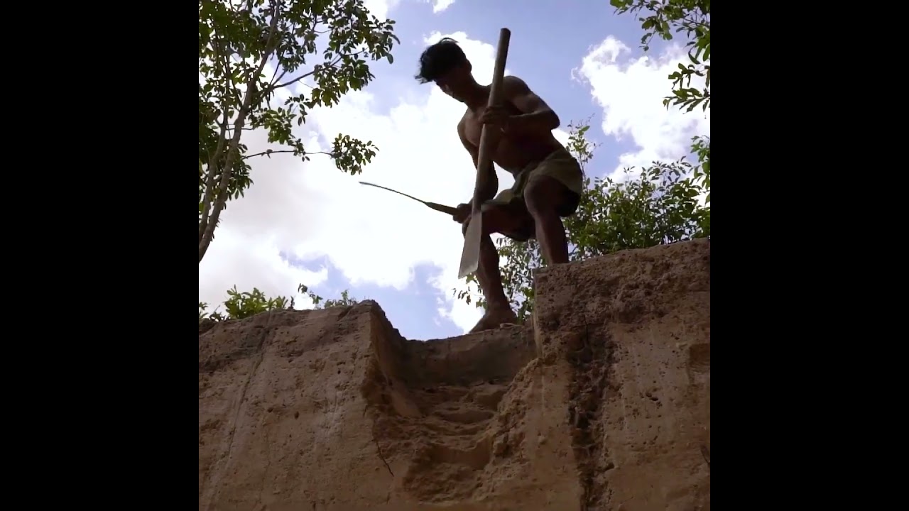 Underground house construction that's actually genius #primitive #building