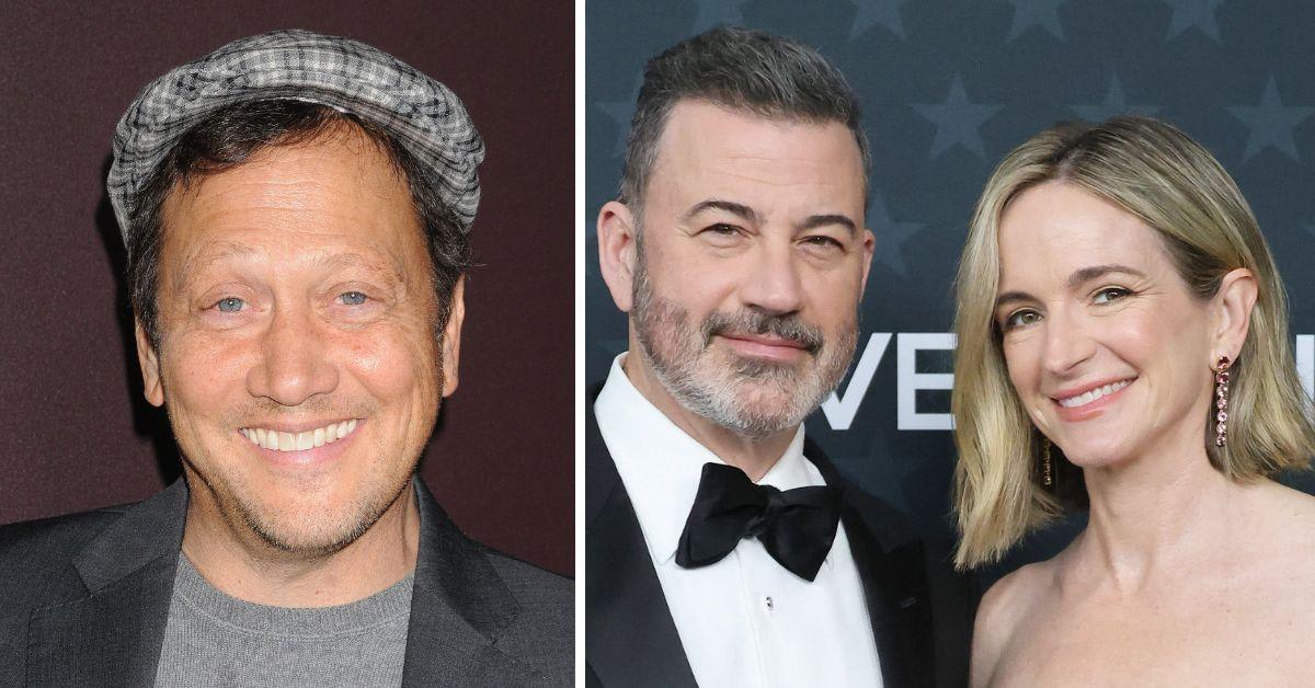Rob Schneider blasted Jimmy Kimmel and 'liberal' wife Molly McNearney in a heated podcast interview.MEGA