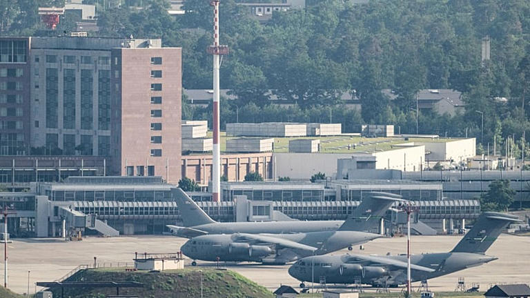 What role does the US base in Germany's Ramstein play in Iran war?