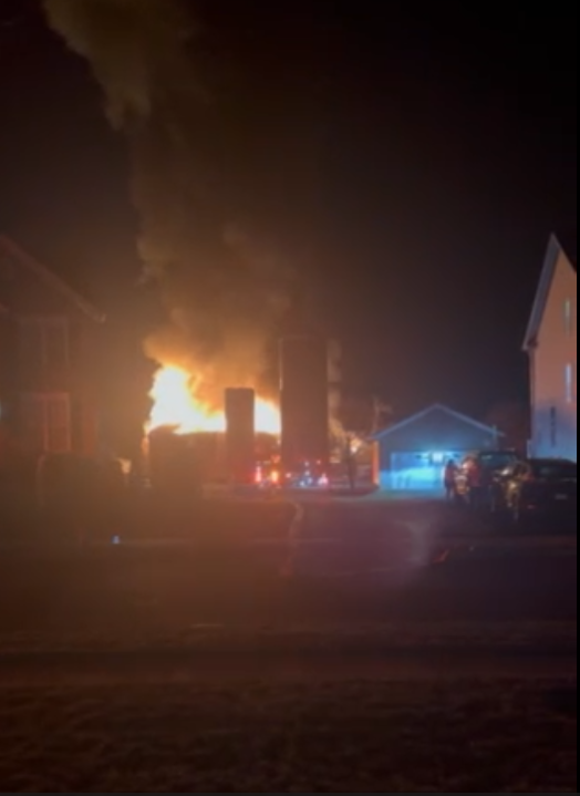 Massive barn fire reported overnight in Bucks County