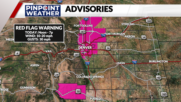 Denver weather: Brisk wind with fire danger