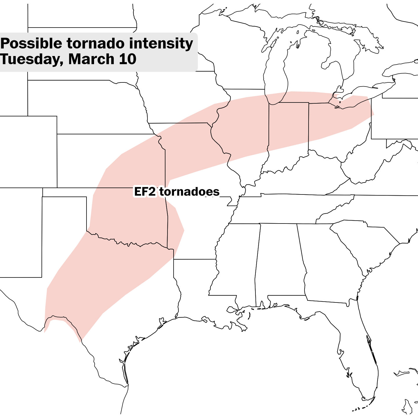 A severe weather outbreak looms Tuesday for much of Midwest and Plains