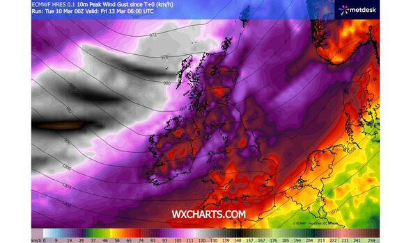 Storm maps show brutal 70mph gales to tear into Britain in hours - 18 ...