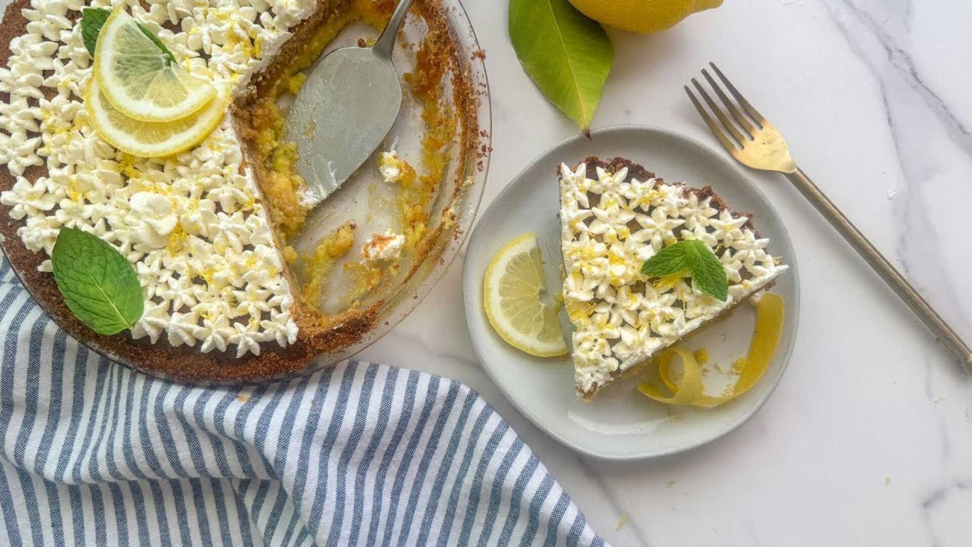 This lemon drop pie recipe is a boozy take on dessert