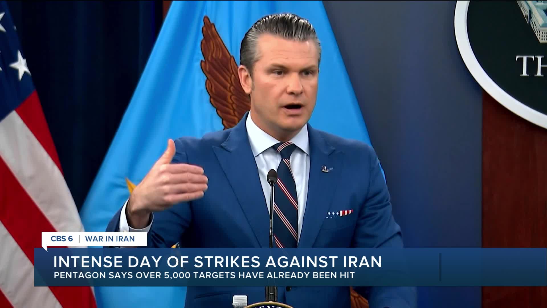 Tuesday will be 'most intense' day of strikes against Iran, Hegseth says
