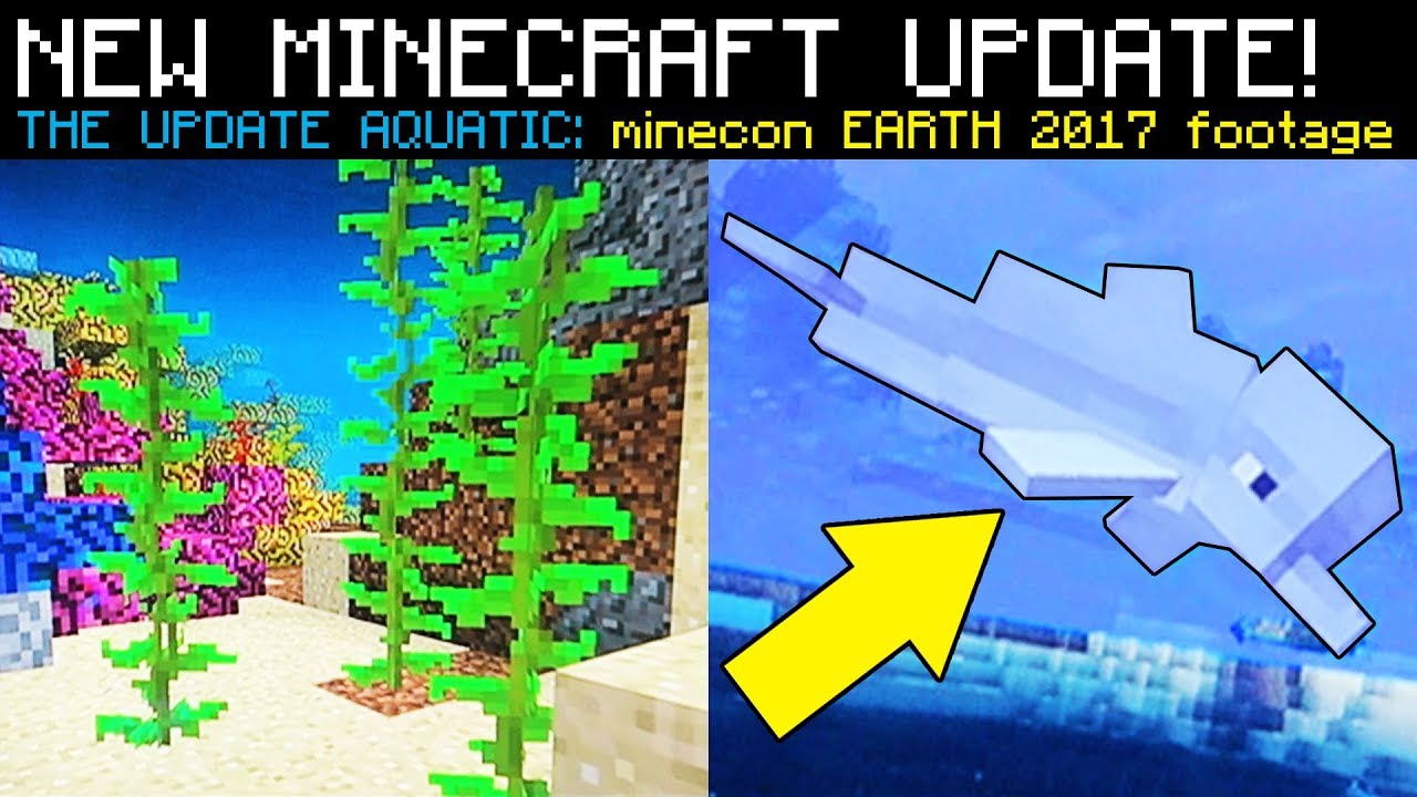 News and updates from Minecon Earth regarding the Update Aquatic