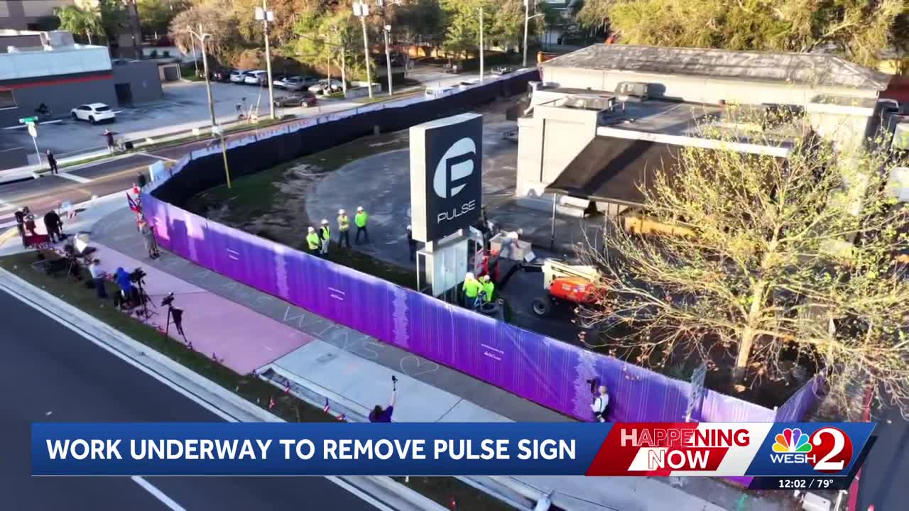 City of Orlando begins removal of Pulse nightclub sign ahead of site ...