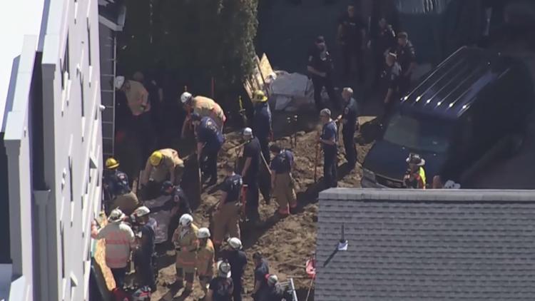 Two construction workers rescued in Bethesda after being trapped in a ditch