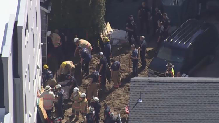 Two construction workers rescued in Bethesda after being trapped in a ditch