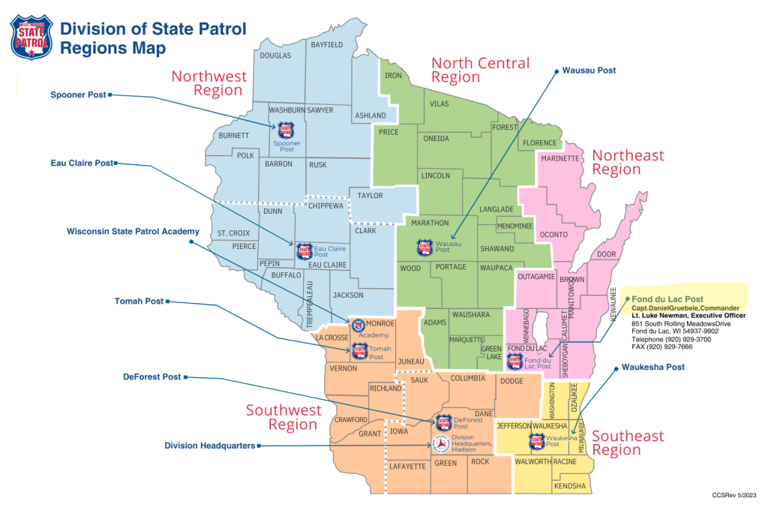 Northeast Wisconsin State Patrol head cited by deputies after ...