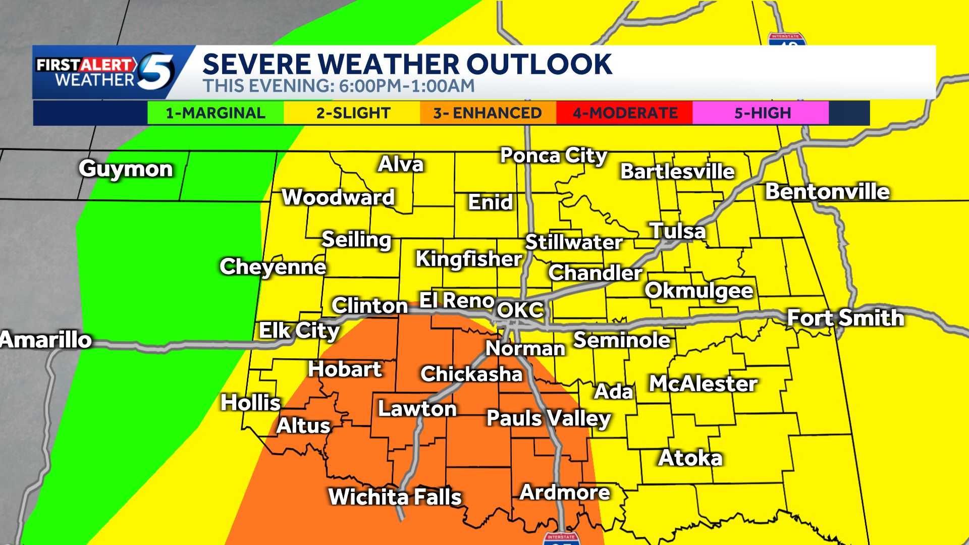 Timeline: Storms with tornadoes and large hail possible Tuesday