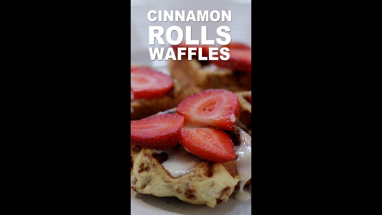 How to make cinnamon rolls waffles #Shorts | Pillsbury