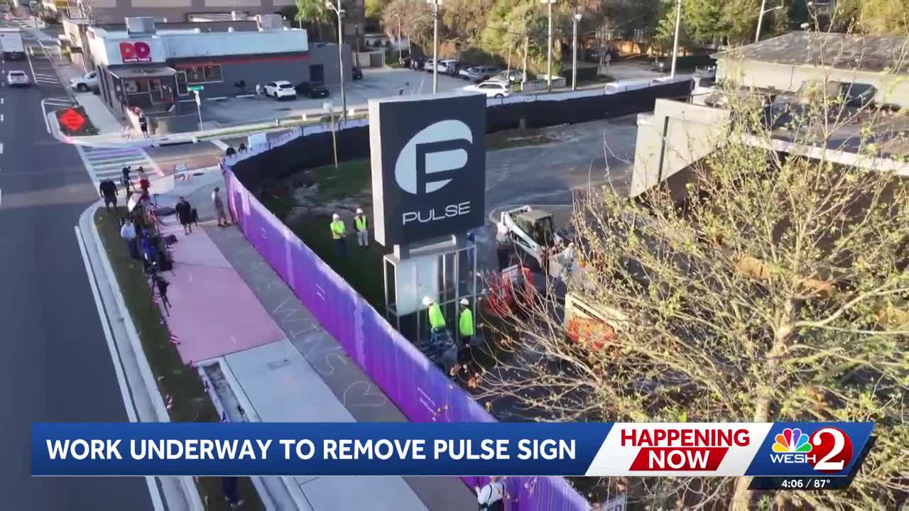 City of Orlando begins removal of Pulse nightclub sign ahead of site ...