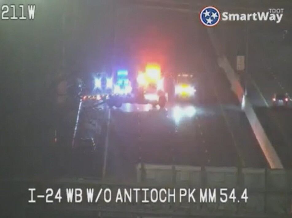 2 dead after THP pursuit ends in crash on I-24 in South Nashville