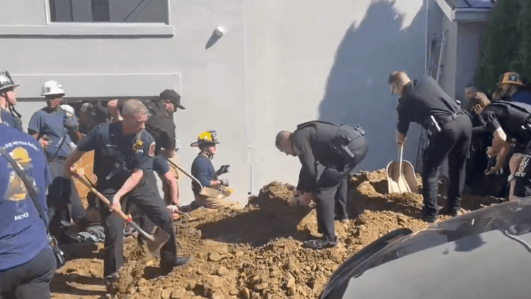 Trench rescue underway after dirt cave-in at Bethesda construction site ...