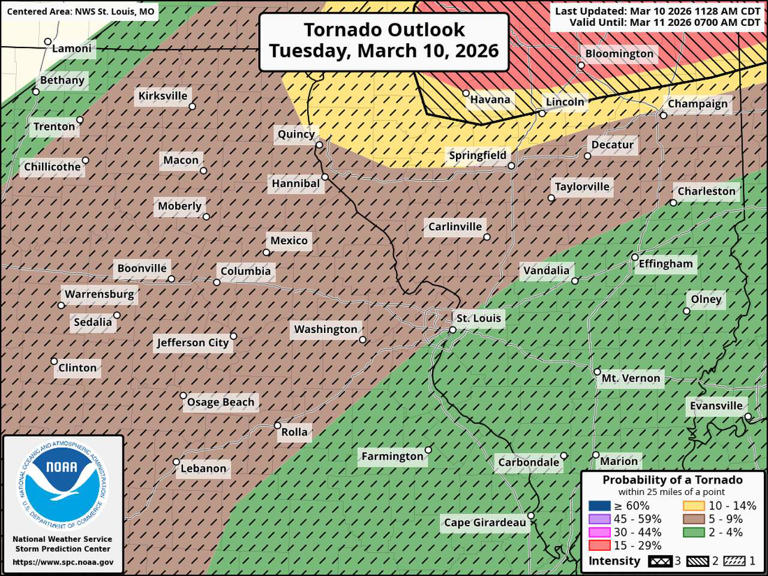 Severe storms likely across Illinois today as SPC upgrades central ...