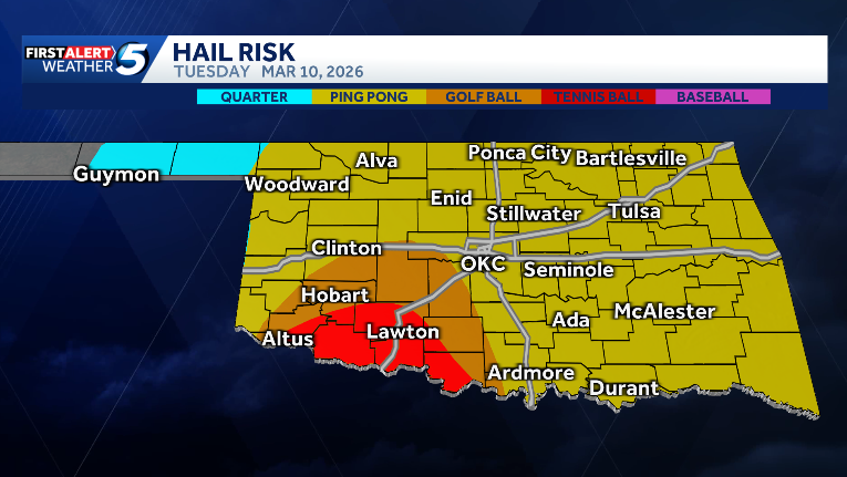 Timeline: Storms with tornadoes and large hail possible Tuesday