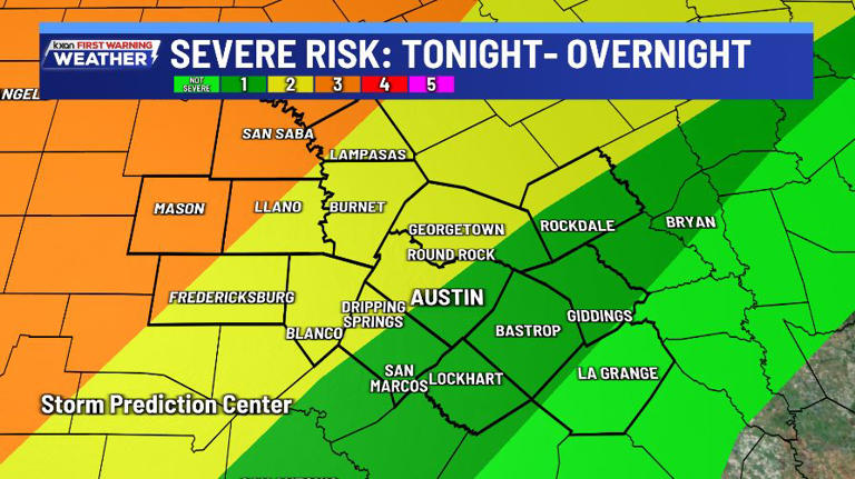 Live updates: Severe weather threat in Central Texas Tuesday evening