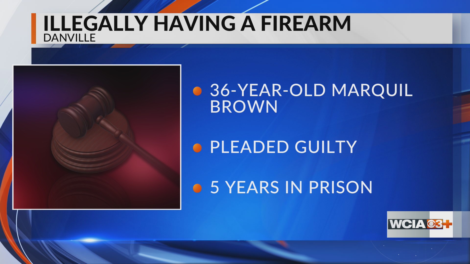 Danville felon sentenced to 5 years in prison for having handgun illegally