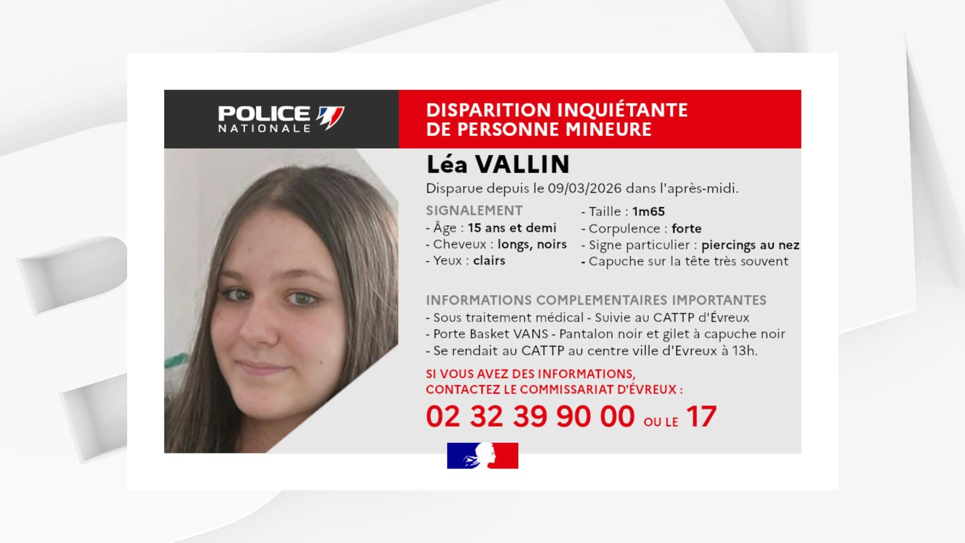 Disparition inquiétante d'une jeune fille de 15 ans dans l'Eure, un ...
