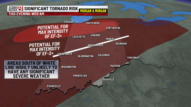 Severe storm risk through early Wednesday morning