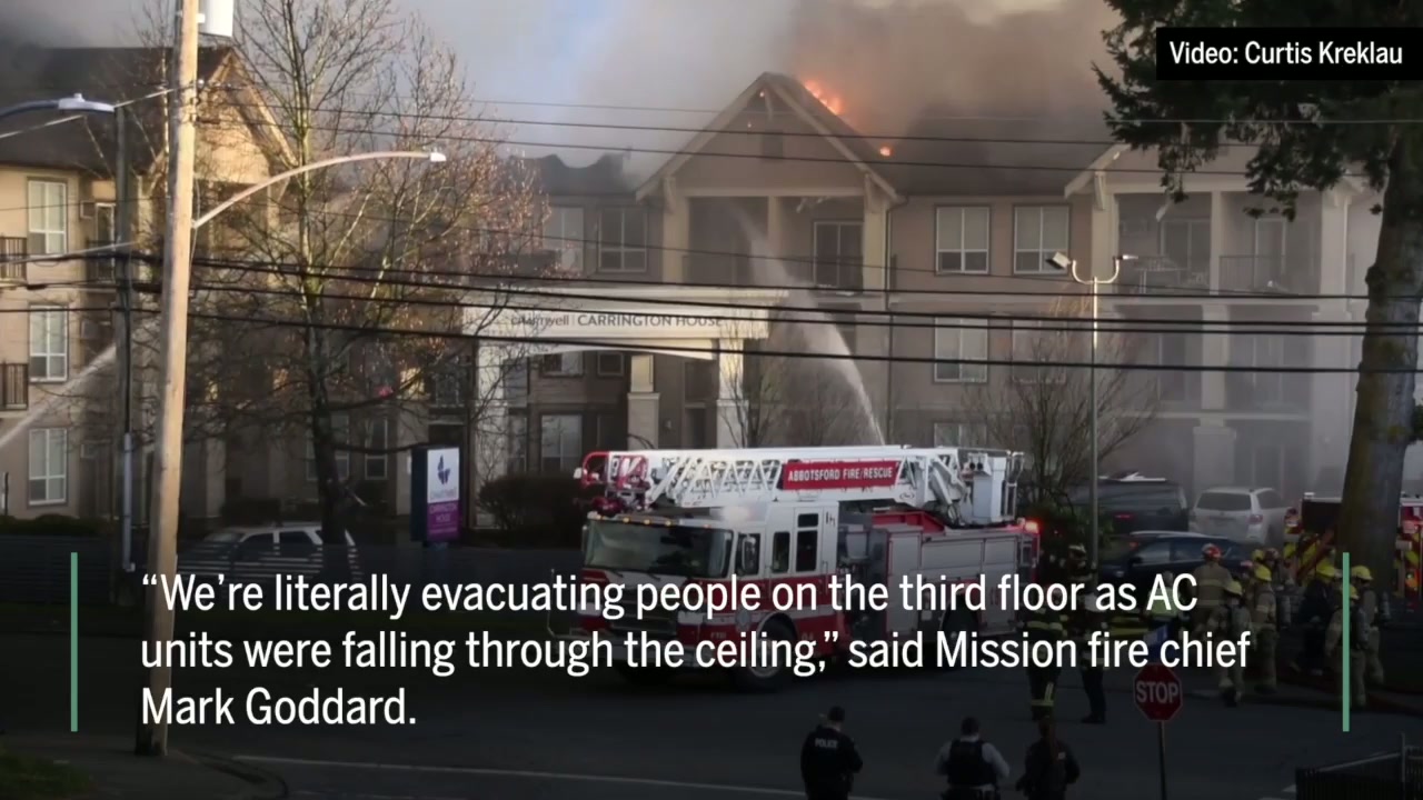 Large fire tore through retirement home in Mission