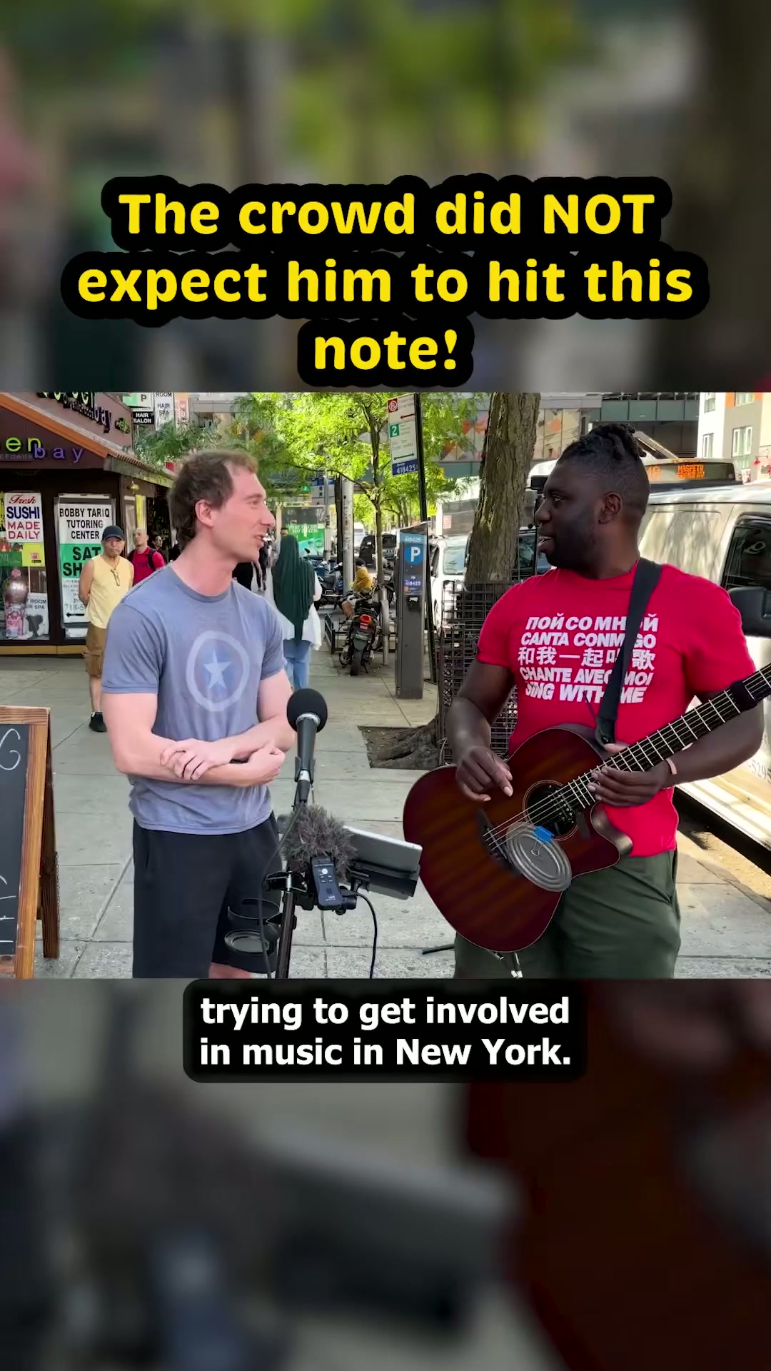 People cheer when he goes for the high note!