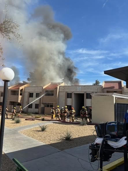 Las Vegas apartment fire leaves 30+ displaced