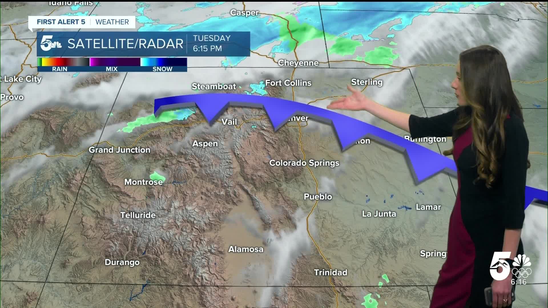 A cold front will dramatically drop highs Wednesday afternoon